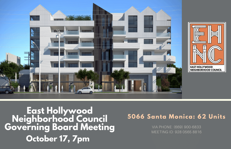East Hollywood Neighborhood Council Governing Board Meeting