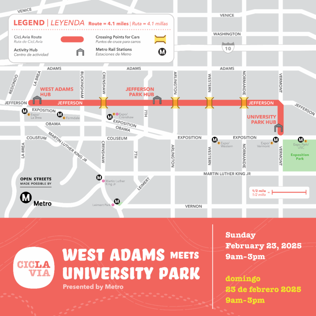 West Adams meets University Park CicLAvia